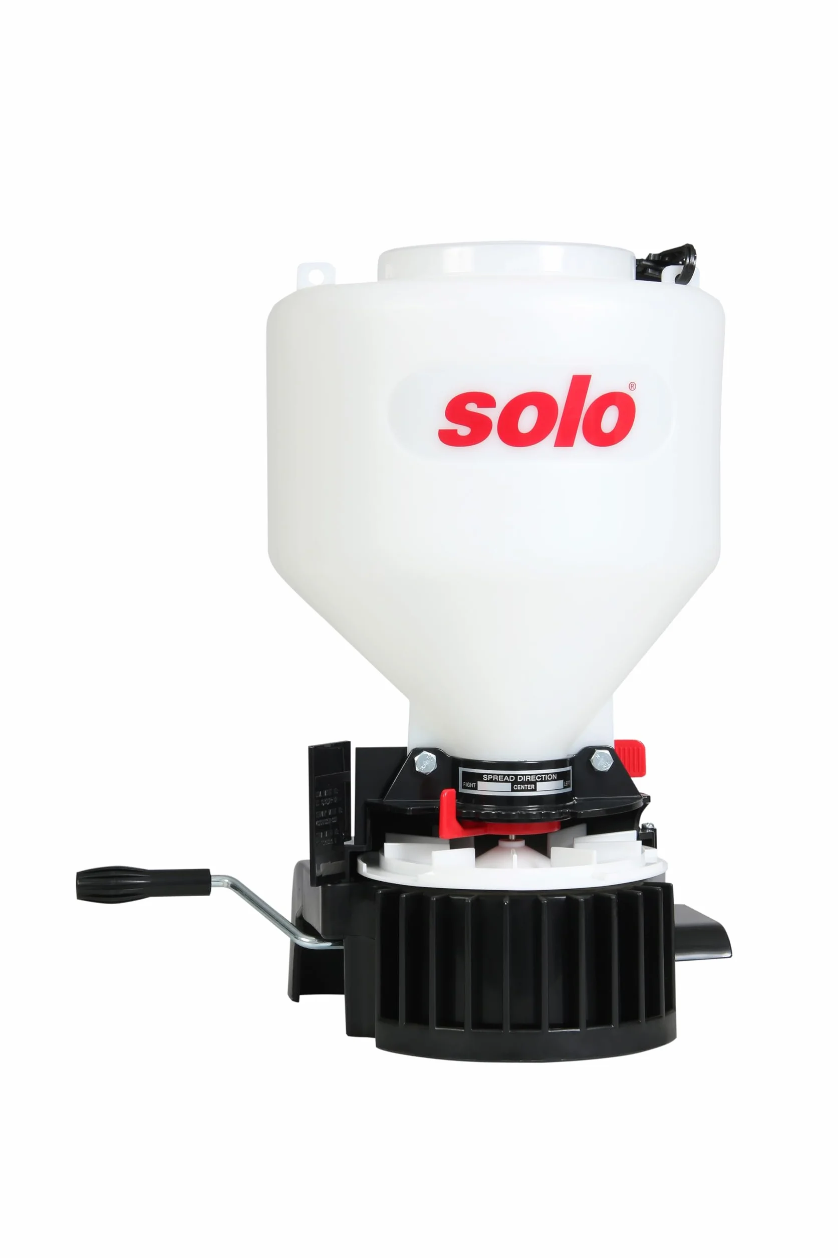 Solo 421 9 kg Capacidad esparcidor Manual con Correa Ajustable y manivela Manual – Rojo