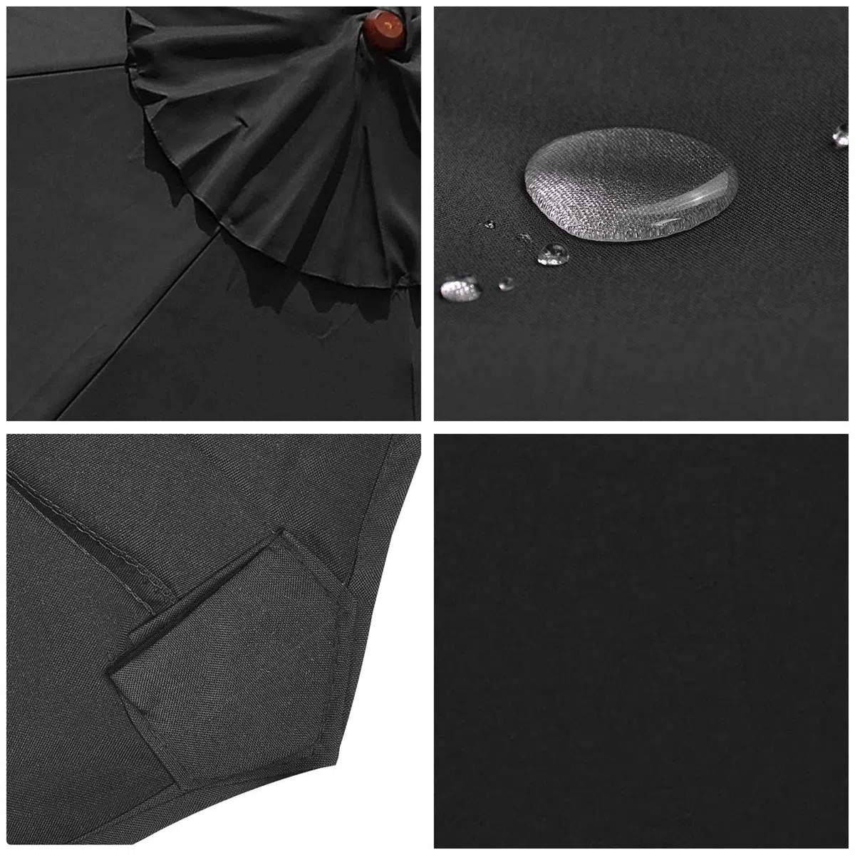 Toldo De Repuesto para Sombrilla 3 M, 8 Varillas, Resistente Al Agua, Exteriores, Cubierta para Jardín, Patio, Patio Trasero, Piscina, White
