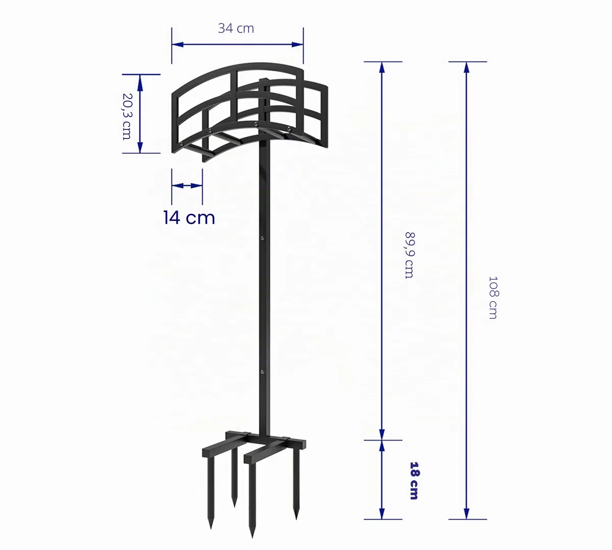 Kingson - Soporte independiente para manguera de jardín, estante de almacenamiento de manguera de agua de metal resistente, con capacidad para manguera de 150 pies, para patio exterior, césped y