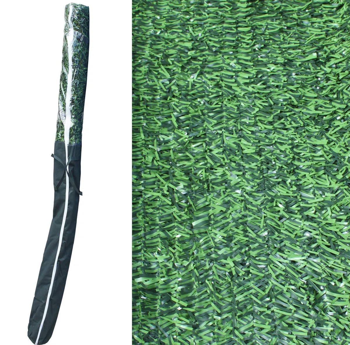 ADO - Seto Artificial Decorativo Ignífugo | 3m Largo x 2m Alto, Verde | 90 Varillas, 80% Ocultación (1- Rollo seto 3x2)