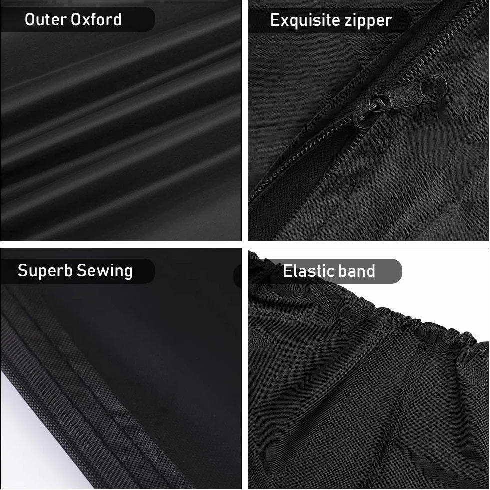 Funda Protectora para Sillón de Playa, Cubierta Sillón de Playa de 420D Oxford, Funda Impermeable Cubierta para Silla de Playa de Mimbre, Protección UV Transpirable - 135 x 105 x 175/140 cm (Negro)