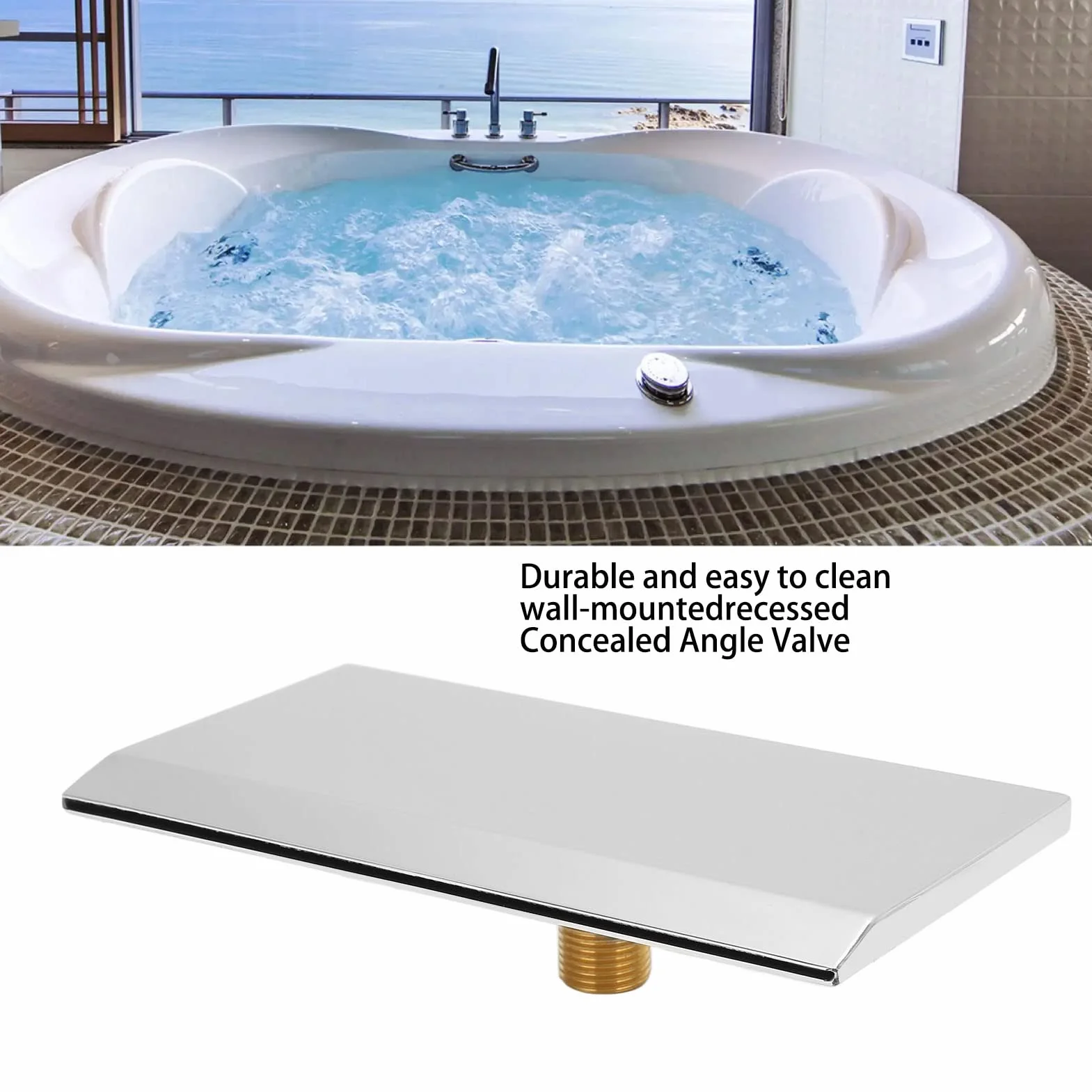 Fuente Cascada Rectangular Piscina Acero G1/2 Rosca Externa Estanque Cascada Cascada 19 cm Fuente de Piscina de Acero Inoxidable para Piscina de Jardín al Aire Libre Características