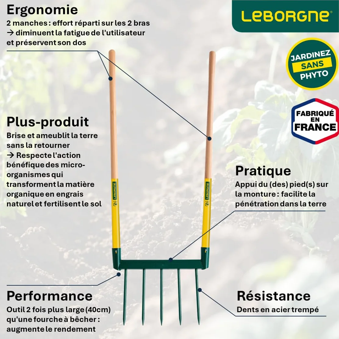 LEBORGNE - BIOGRIF NATUROVERT 5 DENTS SOUDEES ASSEMBLEE - 320320