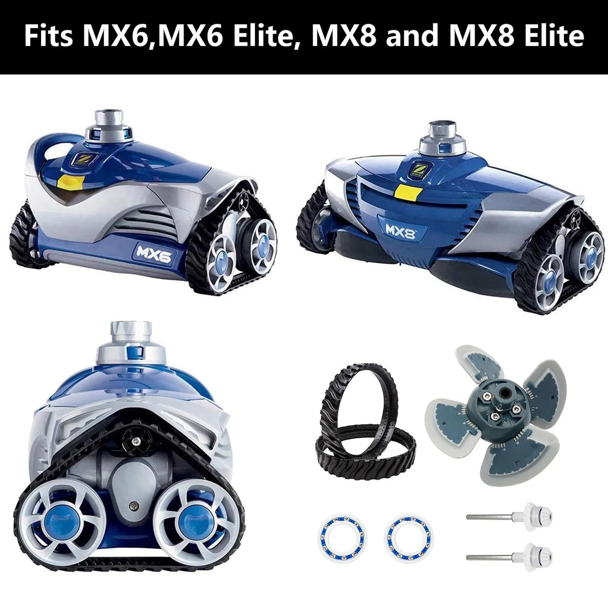 Pieza de Repuesto para Limpiador de Piscina MX6/MX8, Afinación Eje Transmisión Limpiador Piscinas Piezas Repuesto Limpiador Piscinas Montaje del Motor R0796200 Accesorios para Piscinas