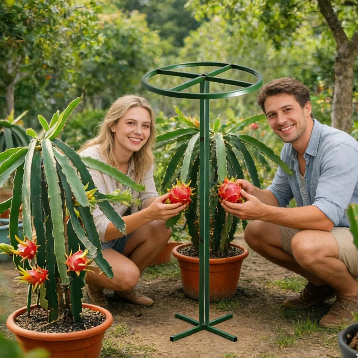 Pilar de escalada botánica, aguja vertical, accesorios de jardín, soporte de plantas de fruta del dragón para plantas de tomate, flores, pepino, vides, macetas, interiores y exteriores, patio
