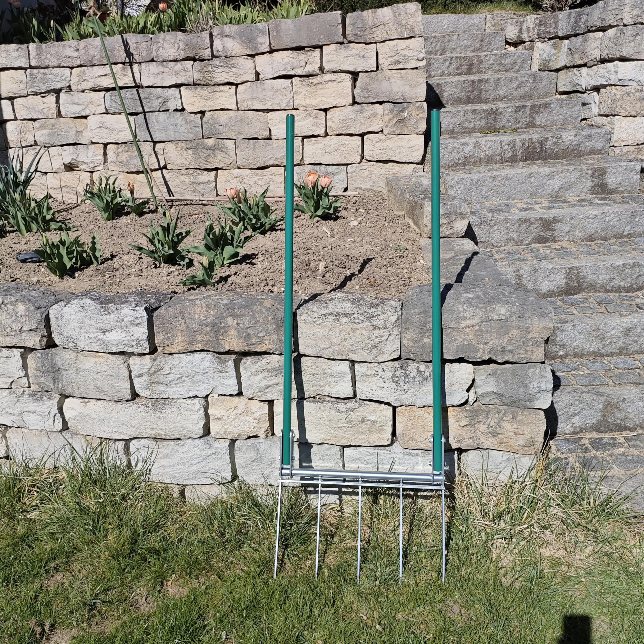 Broadfork Horquilla profesional para excavación – Ideal para aflojar y aeroespaciar profundamente – Ancho de trabajo 50 cm – Longitud de las púas 30 cm