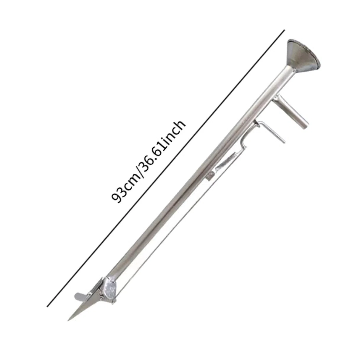 Sembradora de Jardín Plantador Manual Sembradora de Hortalizas Herramienta de Siembra Y Fertilización Material Resistente Adecuada para Domés, Longitud 93cm