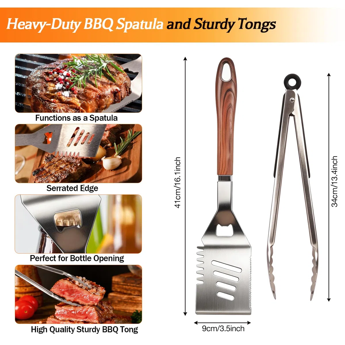 31PCS Kit Barbacoa Utensilios de Acero Inoxidable Profesionales,Accesorios Barbacoa con Bolsa Portatil,Regalos para Hombres,Set Barbacoa para Camping Picnic Exterior