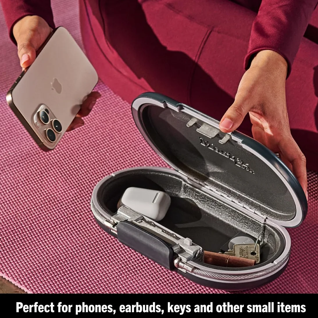 Master Lock 5900D Establece tu Propia combinación de Caja Fuerte portátil, Gris, 9-17/32 in. Wide
