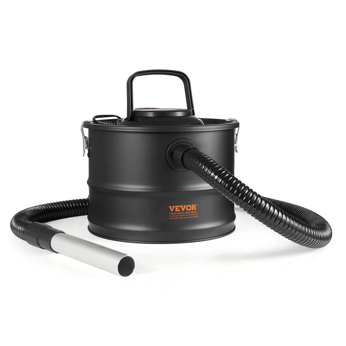 VEVOR Aspirador de Cenizas, 15 L, Potente Succión de 1200 W, con Succión Inversa, Cable de Alimentación de 3 m, 16 kPa de Aspiración Máxima, para Chimeneas, Estufas de Pellets, 320 x 315 x 250 mm