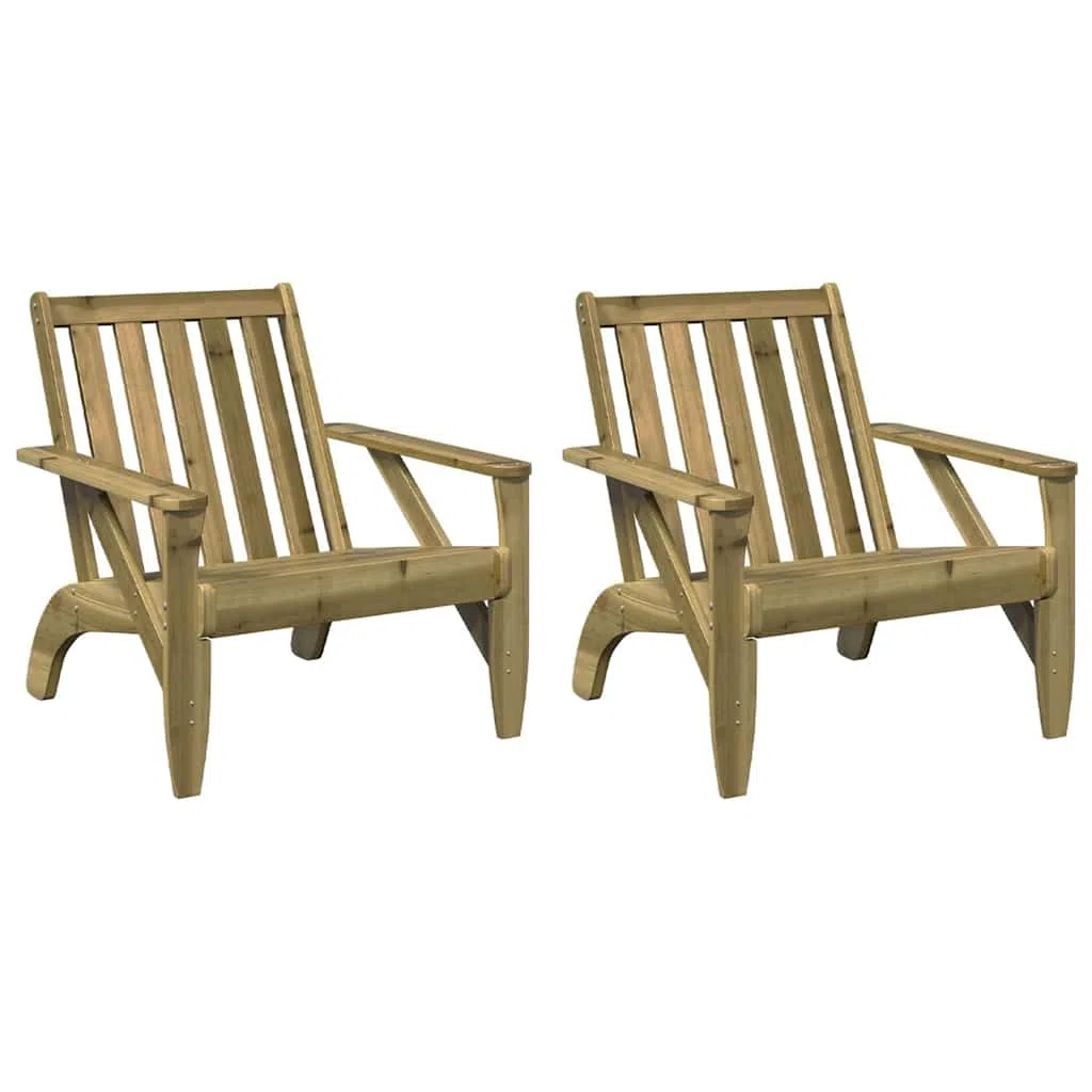 vidaXL Sillas Adirondack de jardín 2 Unidades 75x77x77 cm