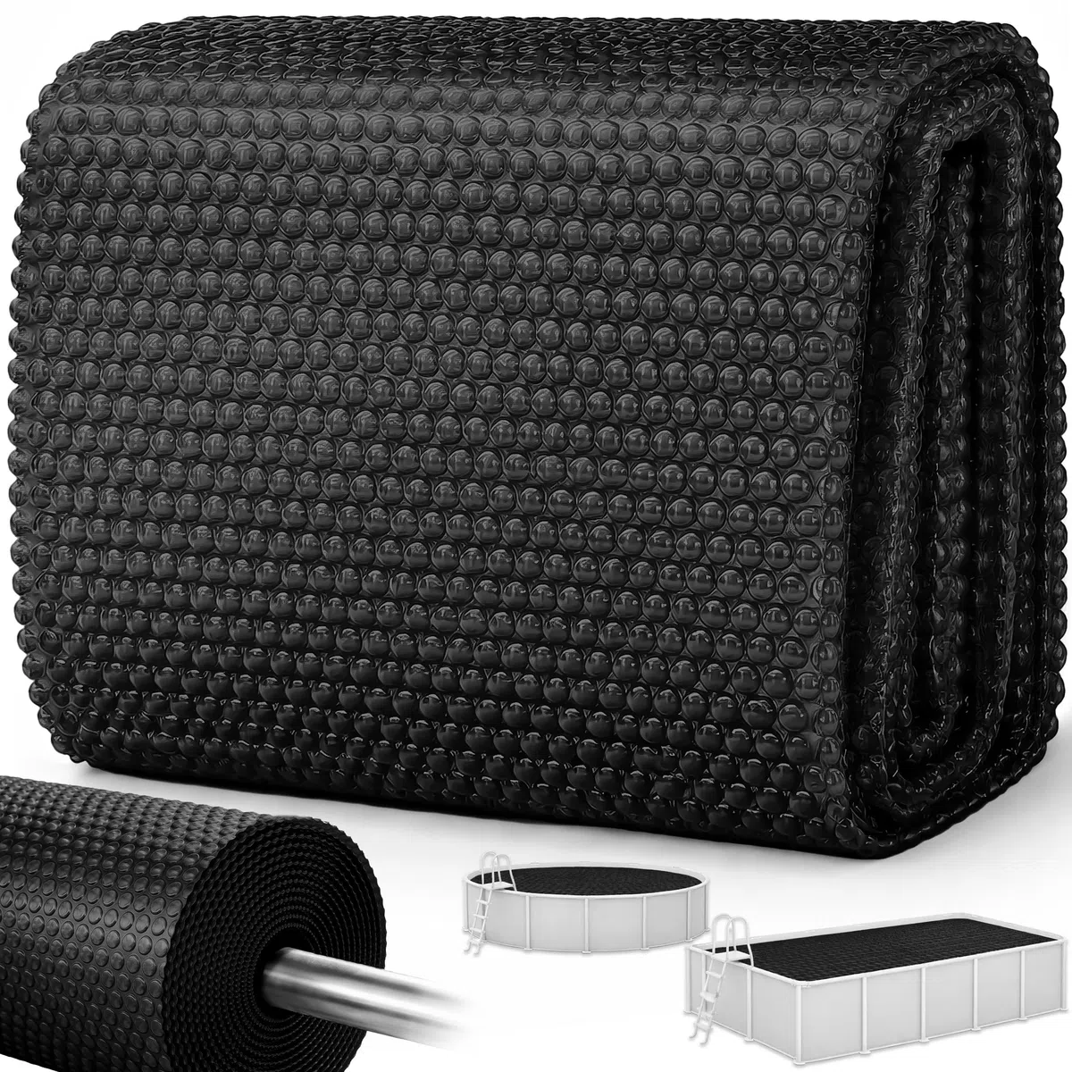 tillvex Cobertor Solar para Piscinas Rectangular 800x500 cm | Espesor de la lámina Solar 120 µm | La Cubierta Solar se Puede Cortar a Medida | Calefacción de la Piscina para el Calentamiento del Agua