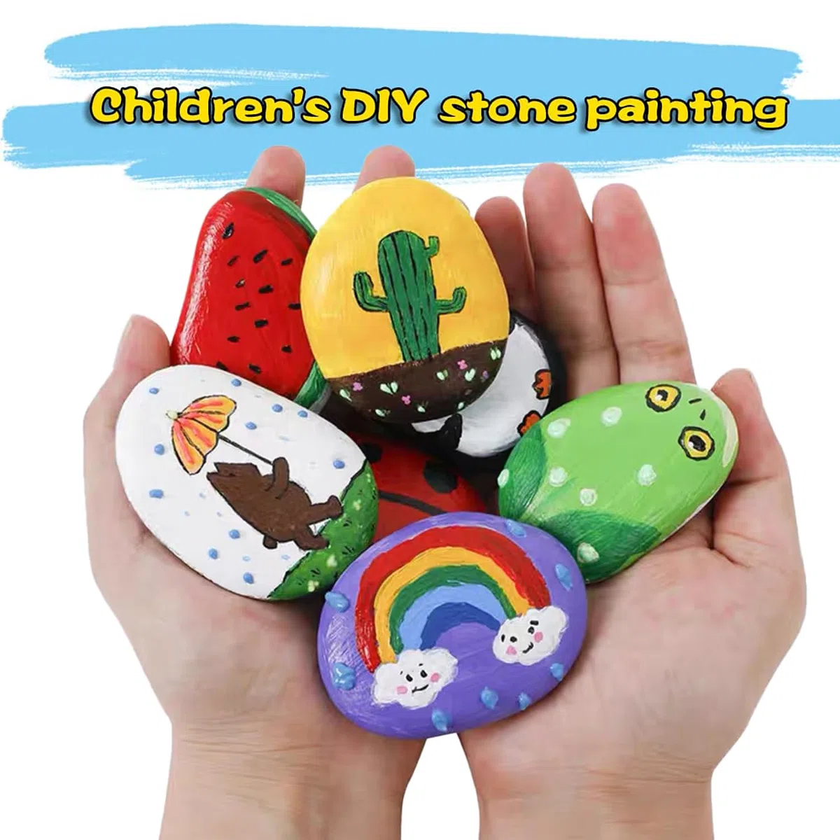 Piedras Planas para Pintar 8 Piezas 8-12cm Guijarros para Pintar Piedras Decorativas Jardin Planas para Ollas Colorido Pintura Acuarios Jardín