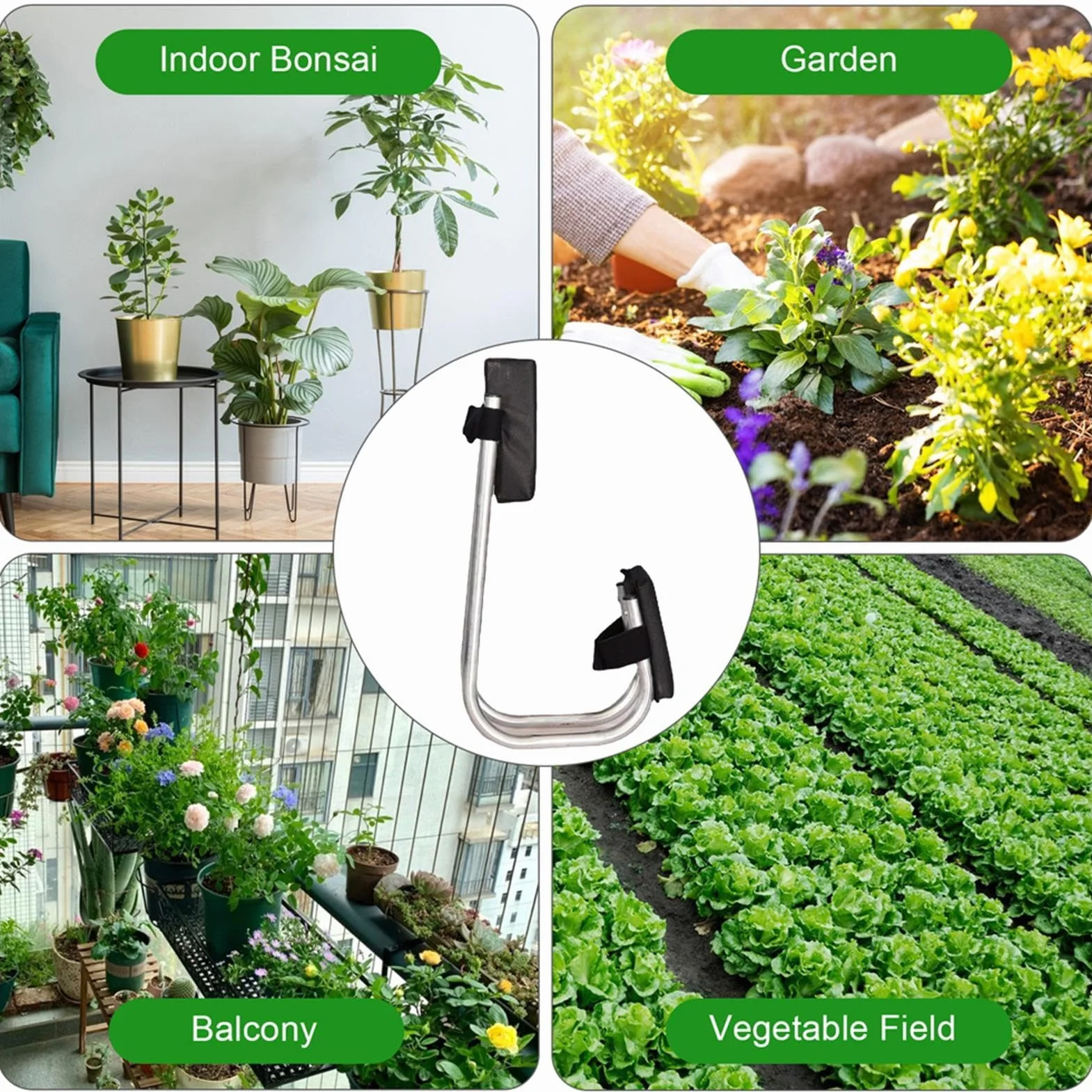 Taburete de rodillas para jardín,Taburete de rodillas para jardinería,Rodilla portátil ajustable - Taburetes de jardín para banco, arrodillador portátil para jardinería, almohadilla para arrodil