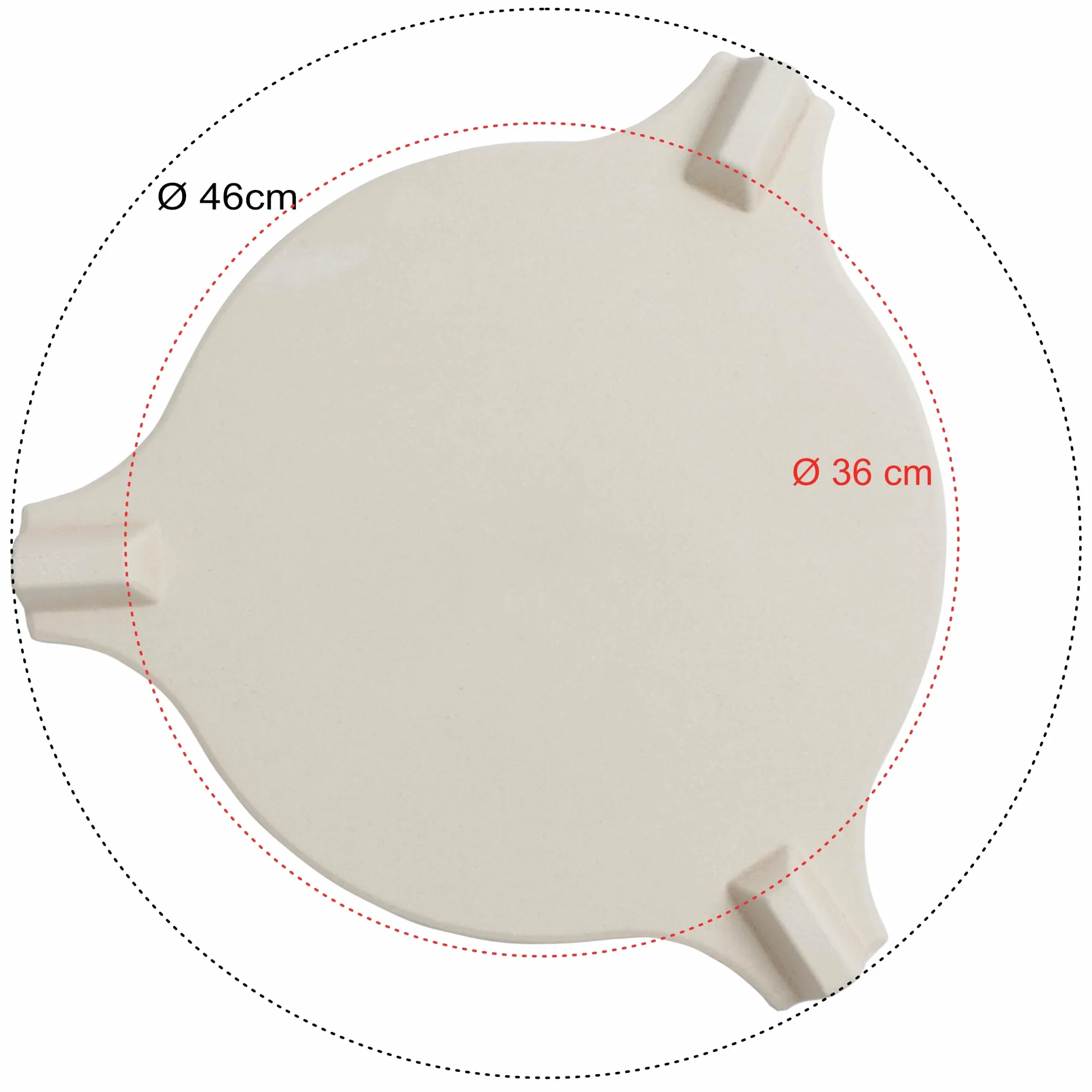 BBQ-Toro Piedra Deflectora de Ø 34 cm | Para la Parrilla de Cerámica Kamado de Ø 52 cm | Cocción a Baja y Lenta Temperatura | Universal