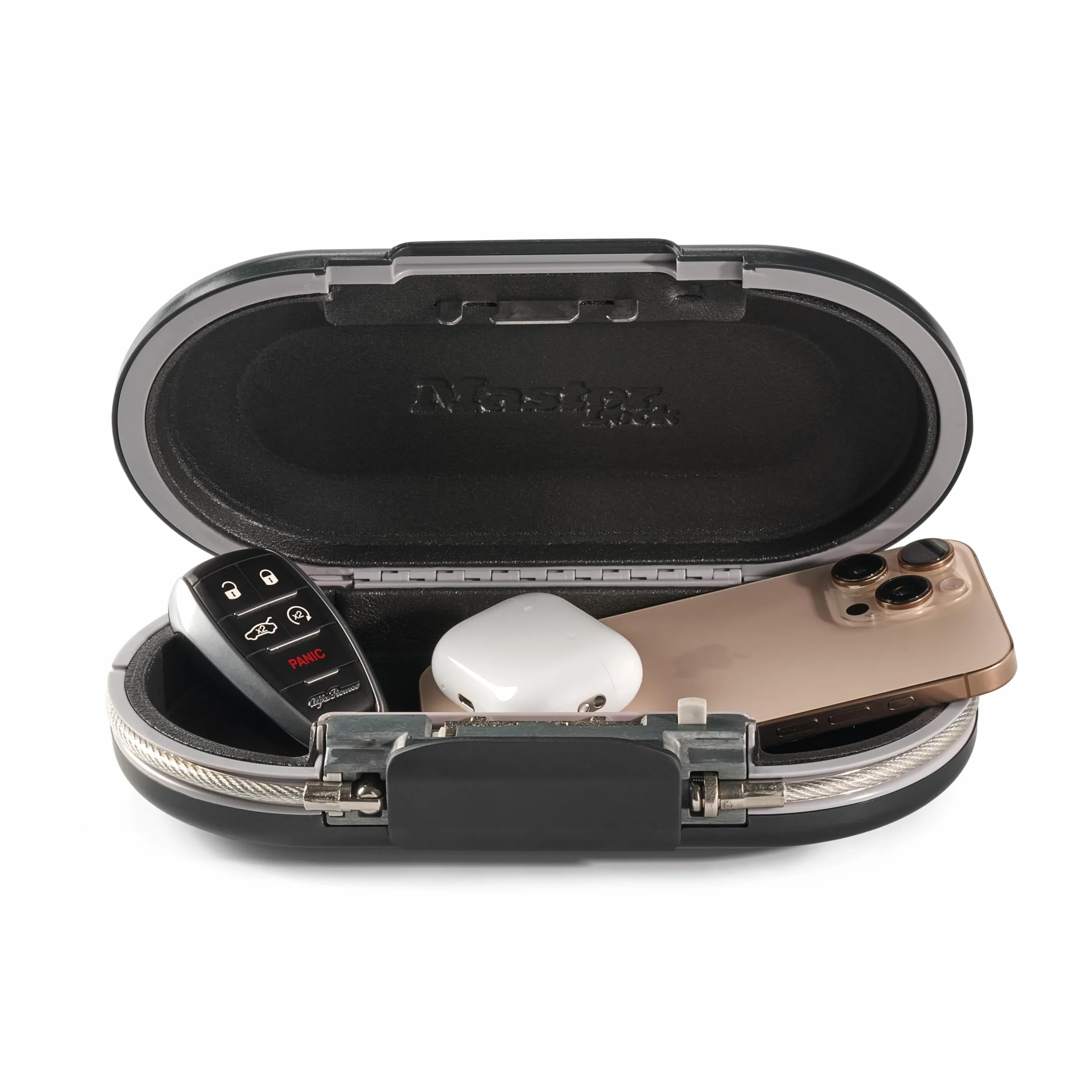 Master Lock 5900D Establece tu Propia combinación de Caja Fuerte portátil, Gris, 9-17/32 in. Wide