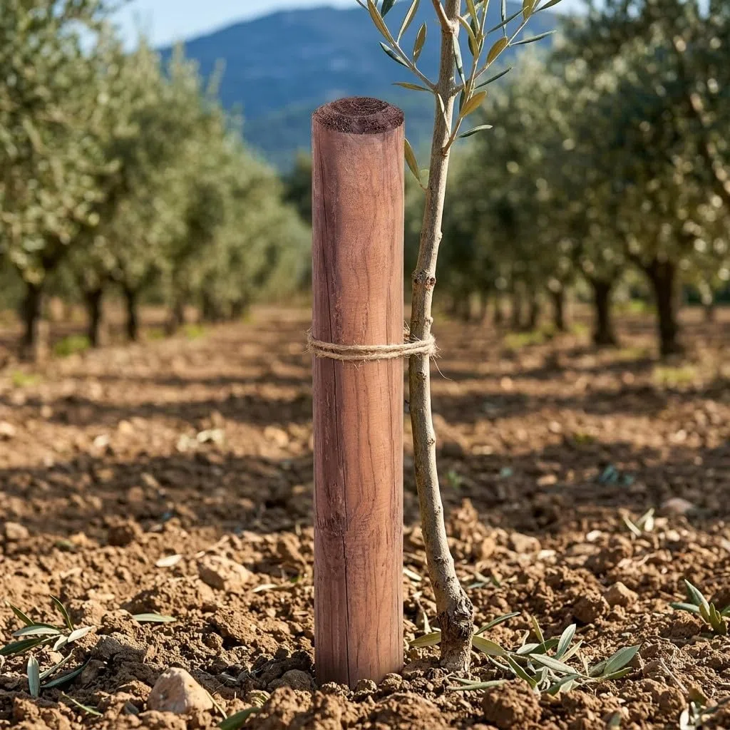 Suinga Estaca para Arboles 150 cm Ø 8 cm | Tutores con Punta | Poste para Vallas, Jardin y Plantas | Poste de Madera | Soporte para arboles
