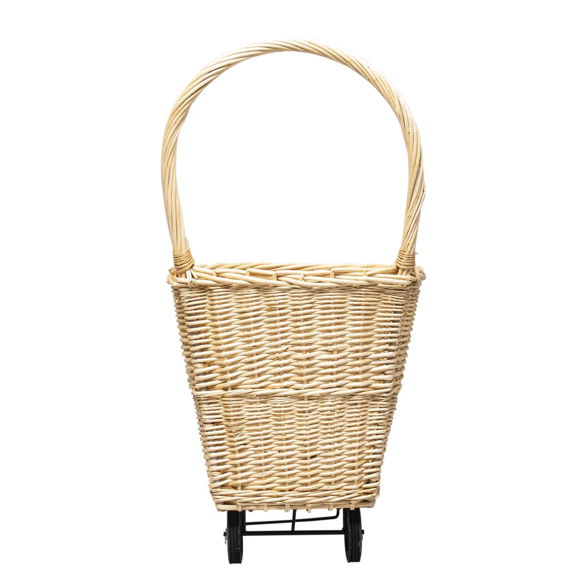 WERKA PRO Carrito de leña de mimbre