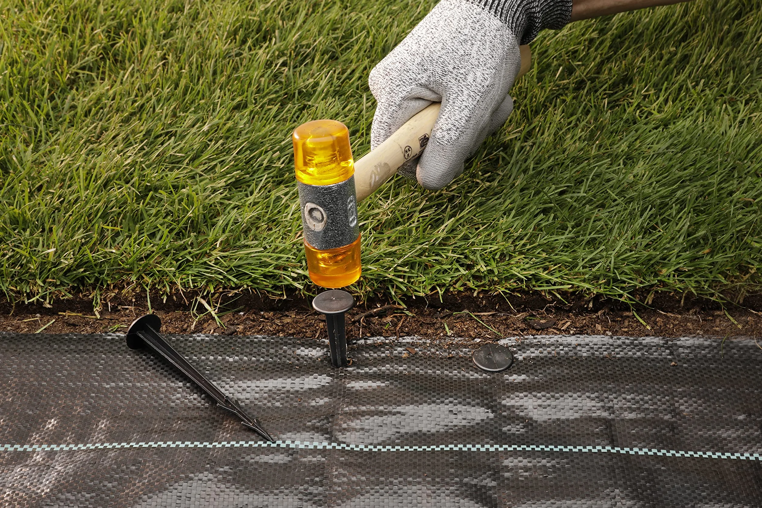GardenMate 2 x 20 m de tela para malas hierbas permeable al agua contra malas hierbas, fieltro con protección UV, tejido de cinta resistente a desgarros, tejido para subsuelos, lámina de mantillo, 100