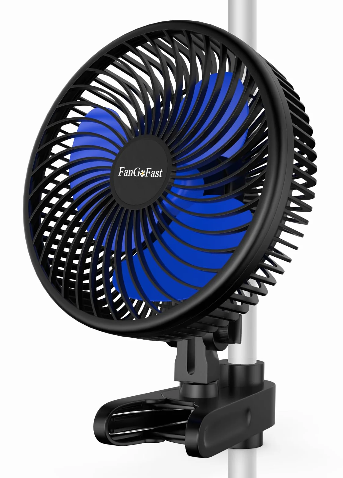 FanGoFast Clipfan/Ventilador con Clip 10W, Ventilador de Cultivo con Clip, Oscilación Manual EC Motor, 10 Velocidades, para Tienda de Cultivo