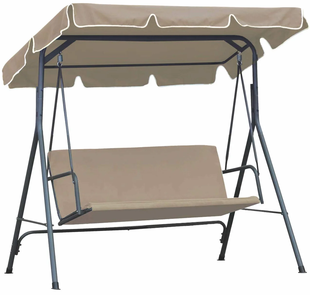 Ferocity Funda universal de techo para columpio de jardín de 3 plazas, XL, aprox. 230 x 120 cm, para columpio de jardín, toldo de repuesto, color beige [101]