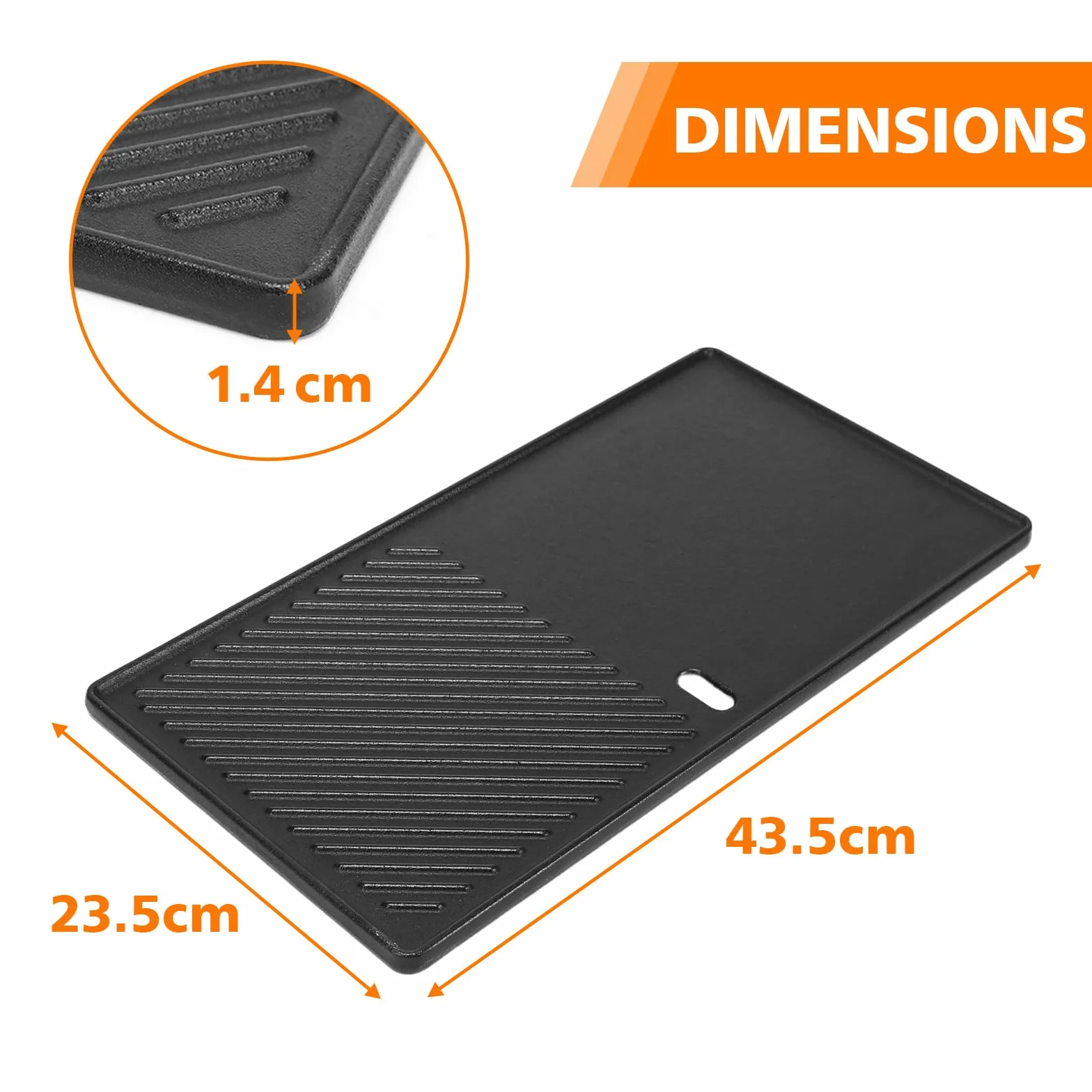 Plancha de parrilla GFTIME 13191 para Landmann EMAILLEE Triton 2 Bruleurs, parrilla de gas para barbacoa, plancha de hierro fundido, plancha de calor, placa de cocina, huevo, pollo