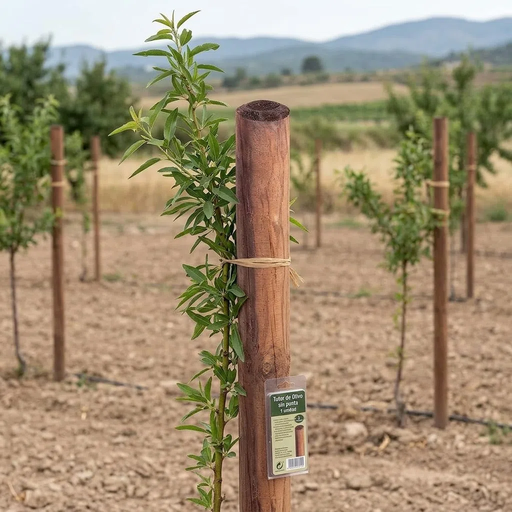 Suinga Estaca para Arboles 150 cm Ø 8 cm | Tutores con Punta | Poste para Vallas, Jardin y Plantas | Poste de Madera | Soporte para arboles