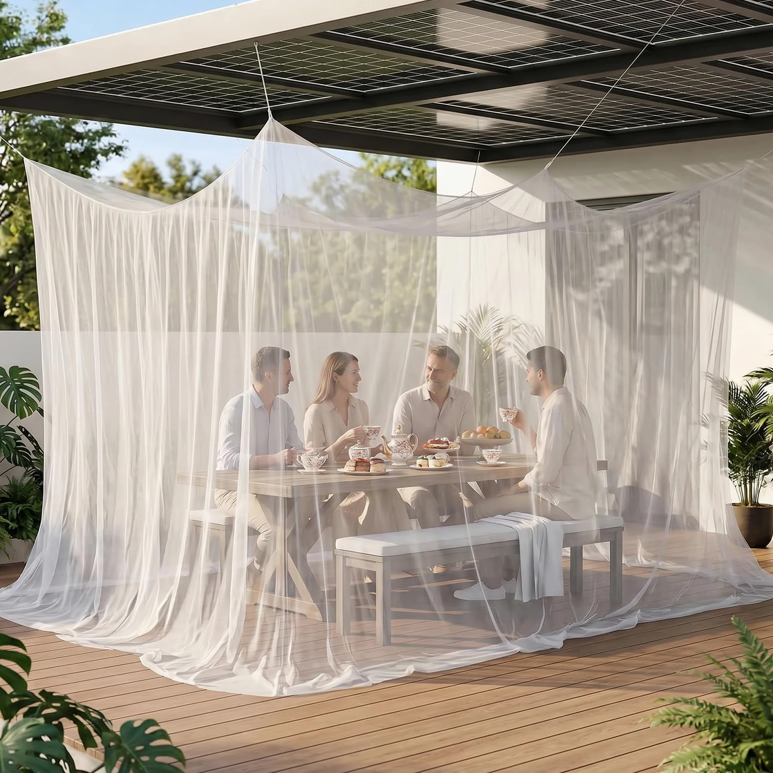 Sekey Mosquitera de 500 x 300 x 250 cm, Malla Fina de 0,07 mm, Doble mosquitera de Viaje, portátil Cerrada, Tienda de campaña Cerrada, protección contra Insectos para Exteriores, jardín, balcón
