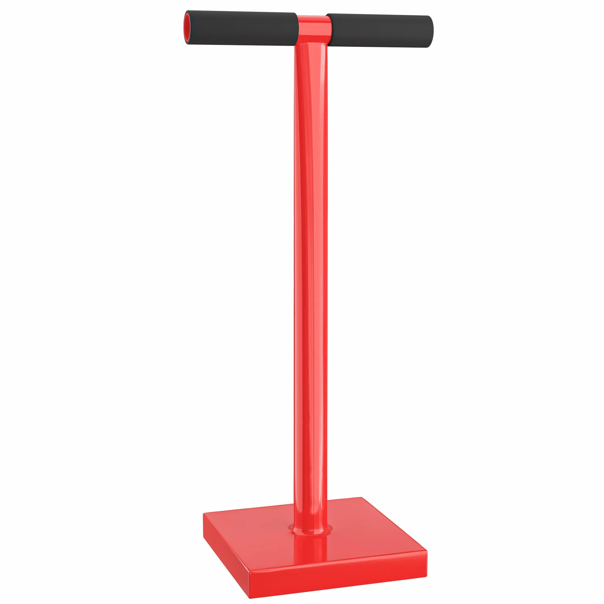 Wiltec Pisón de tierra 11,5 kg de acero, base 20 x 20 cm, mango en T, compactador manual