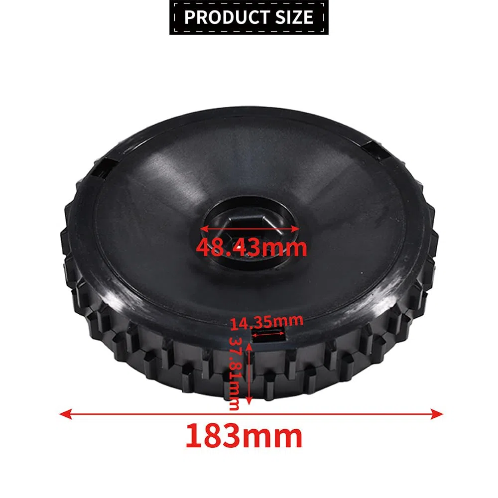 Rueda para Cortadora de Césped Rueda motriz delantera Compatible con Husqvarna Automower 105 305 hasta 2016 y 308 Gardena R38Li R40Li R45Li R50Li R70Li R80Li 574465104 574465101(1 Pieza)