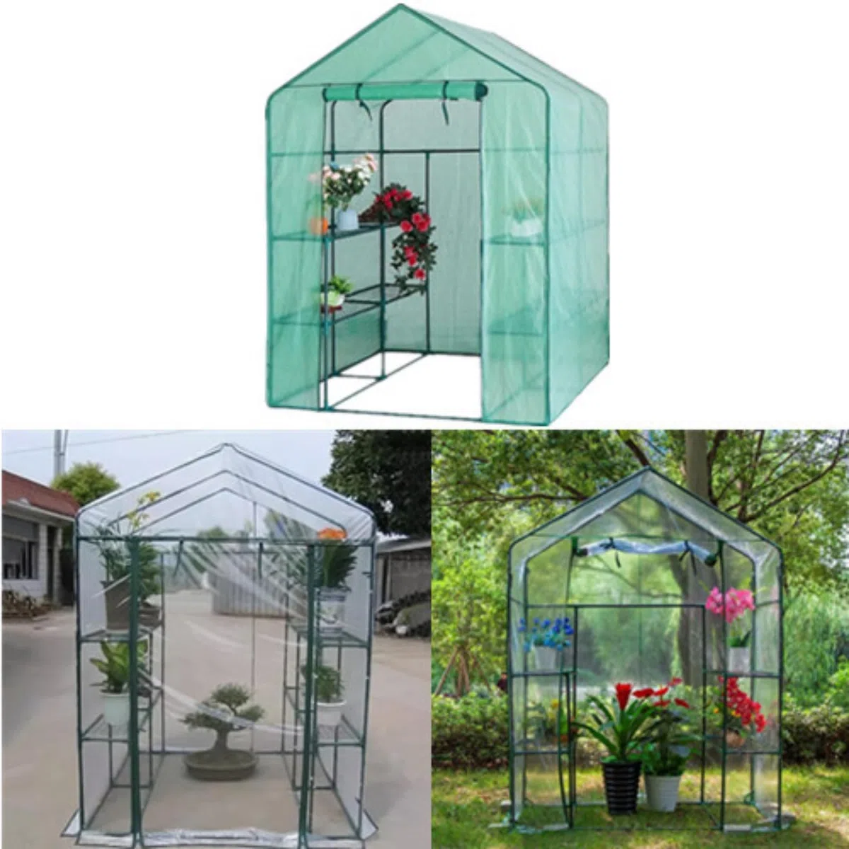 Générique - Funda de repuesto para invernadero, de PVC transparente e impermeable, tienda de jardín, invernadero, transparente, funda de repuesto para invernadero, 143 x 143 x 195 cm