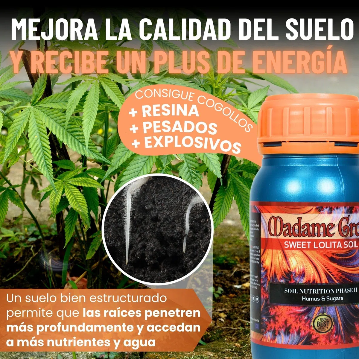 Madame Grow Kit Basic 3x250ml — Pack Fertilizantes Orgánicos Crecimiento y Floración, Abono Líquido Superconcentrado