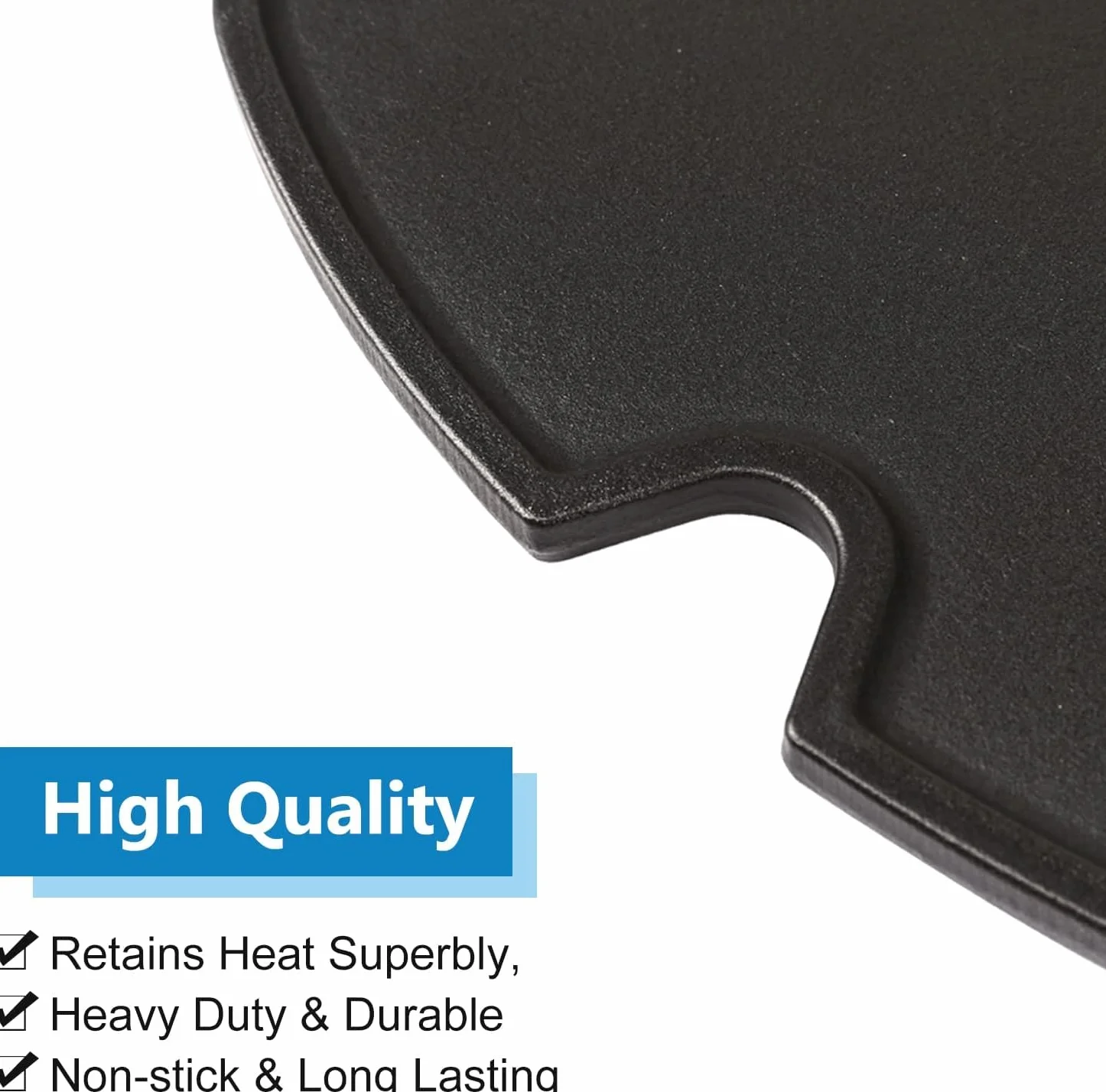 Denmay Plancha de hierro fundido para Weber Traveler Compact, parrilla de gas portátil, placa de fundición para exteriores, pieza de repuesto para Weber Traveler Compact, placa de parrilla de repuesto