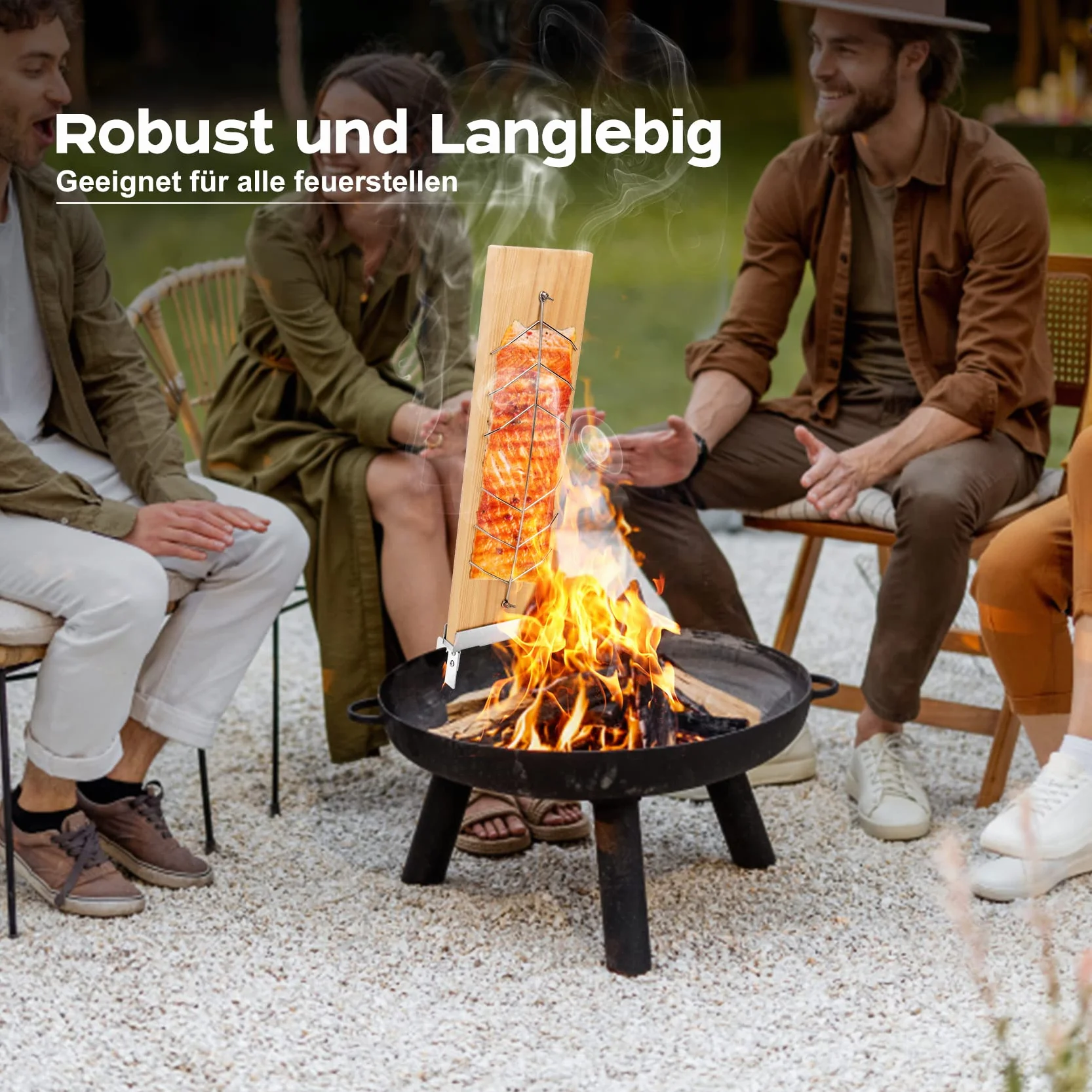 onlyfire Tablas de Salmón Flameado 2 Piezas, con 2 Juego de Fuerte Soporte de Acero Inoxidable Ajustable,Tablero de Incienso de Cedro Rojo Natural para Filetes de Salmón, Brasero y Barbacoa