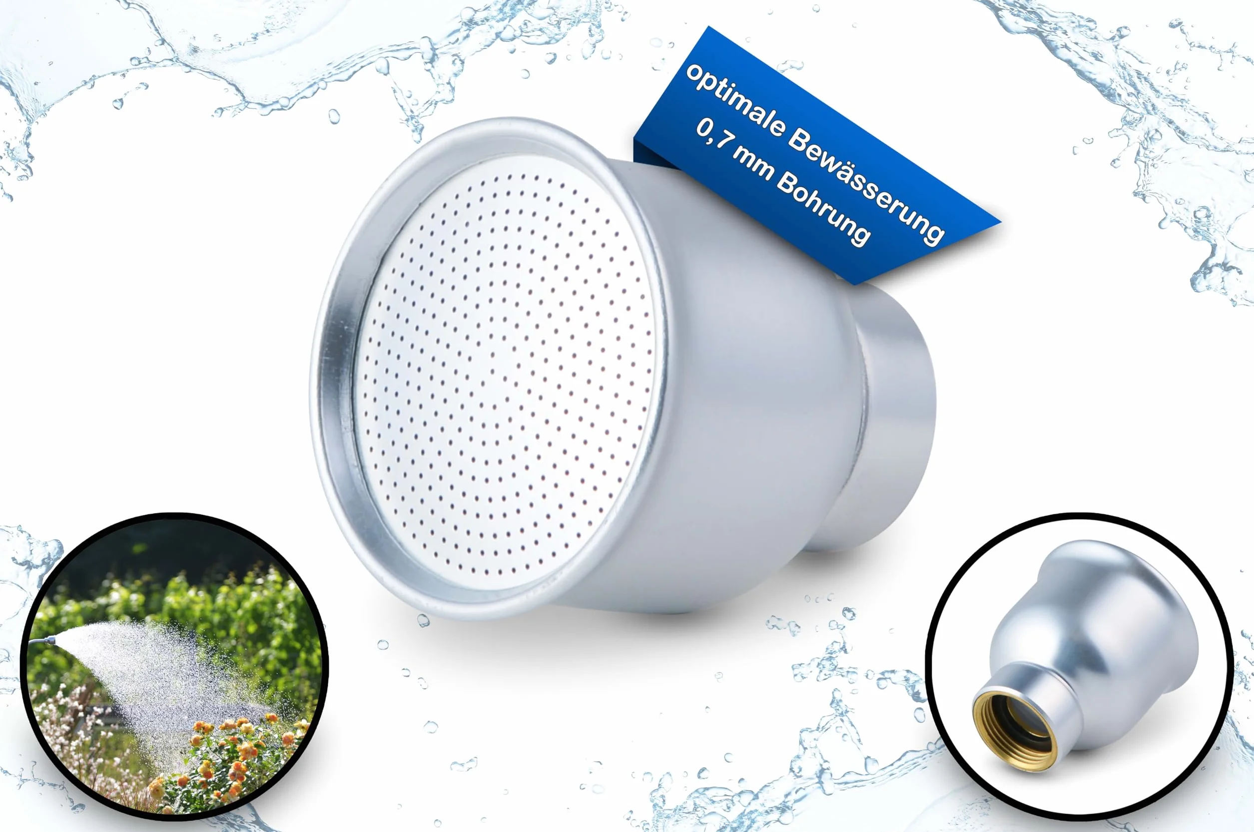 GRK/S 600 - Regadera profesional | Dispositivo de riego | Ducha de jardín | Lanza de riego | Totalmente metálica | Acoplamiento de garra y sistema de conexión