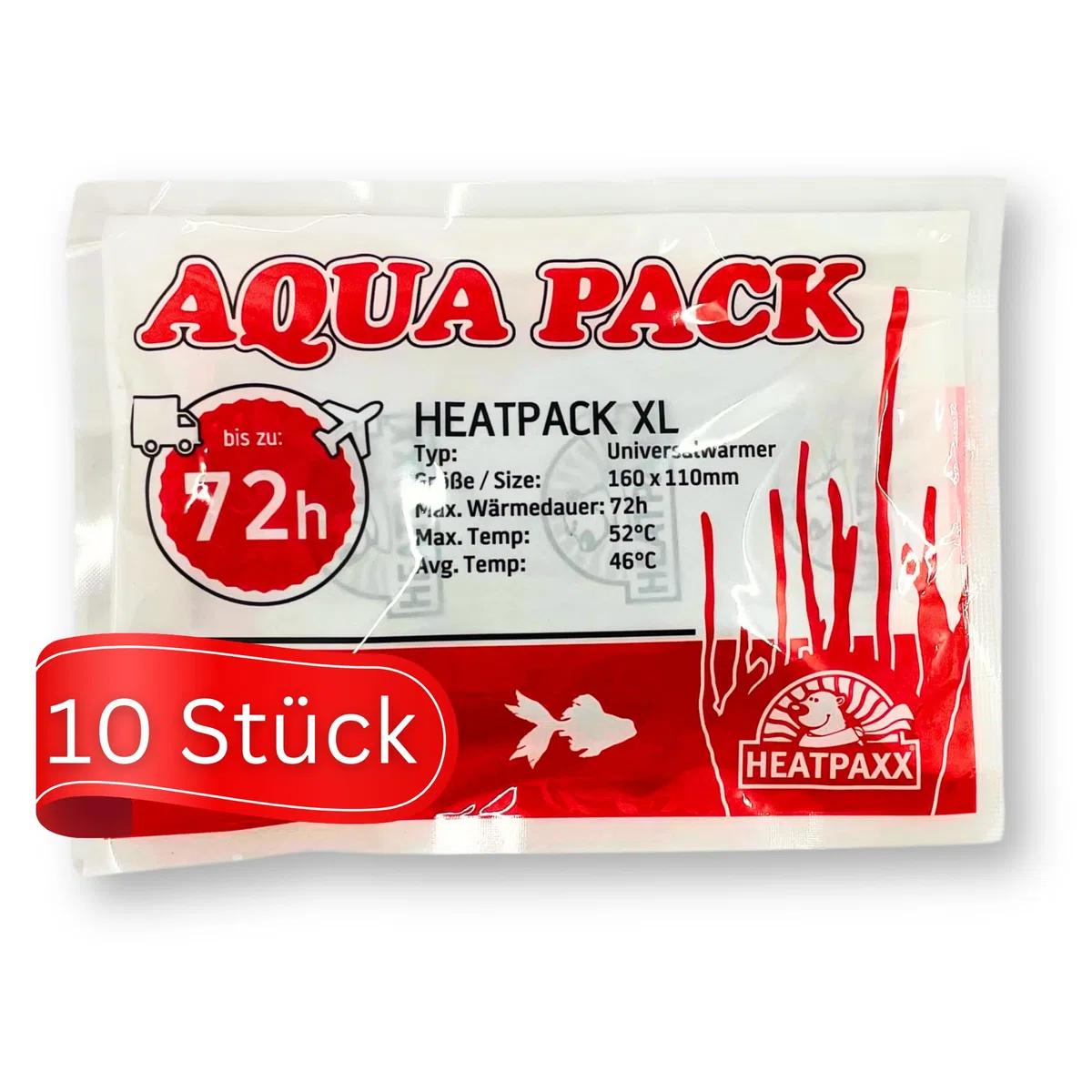 HeatPack 72h - Cojín térmico para envío de animales, envío de plantas, 15,5 cm x 11 cm (10)