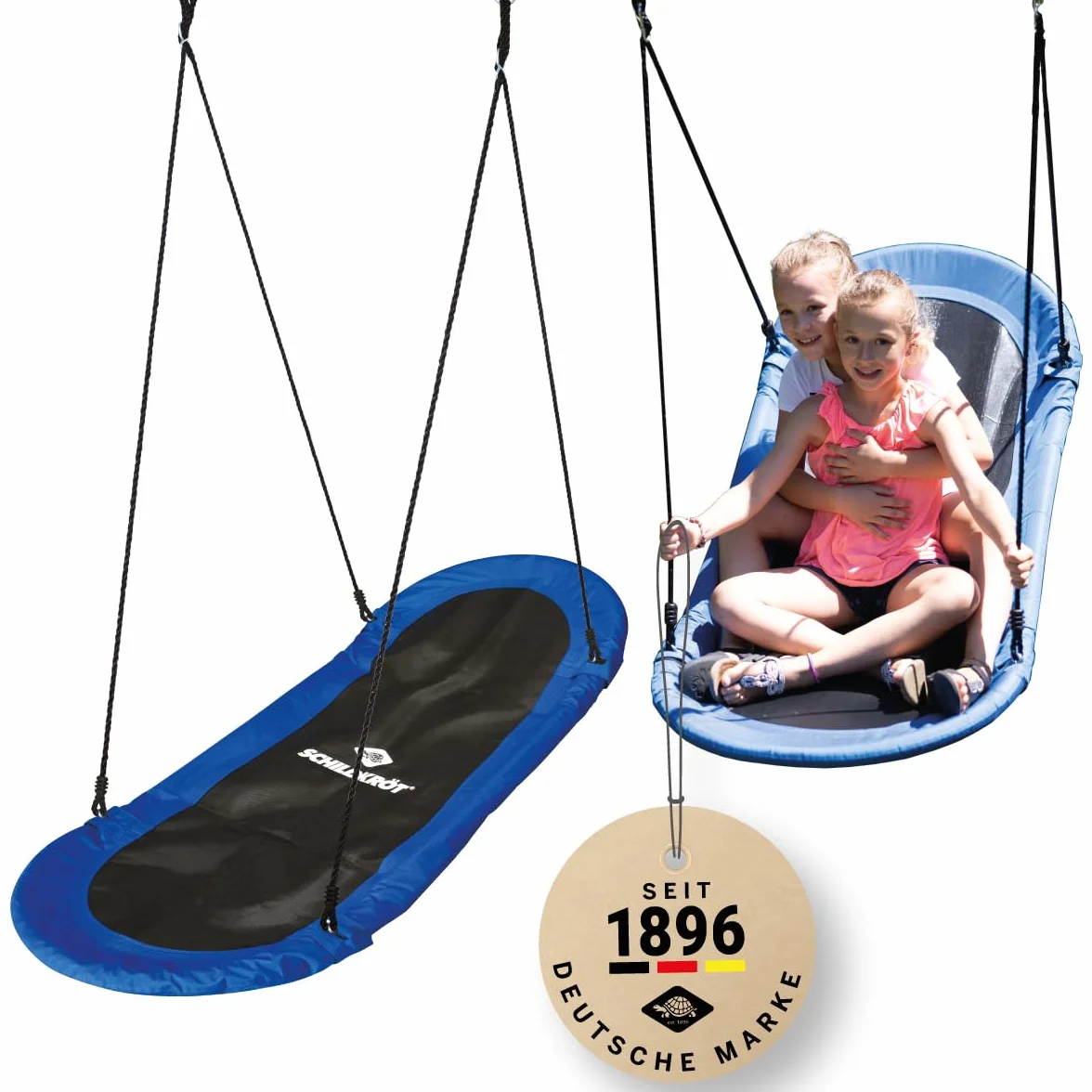 Schildkröt® Columpio Ovalado para Interior y Exterior | Superficie de 70 x 170 cm | Altura Ajustable de 105 a 180 cm | Carga Máxima 150 kg | Uso Interior y Exterior | Modelo 970511