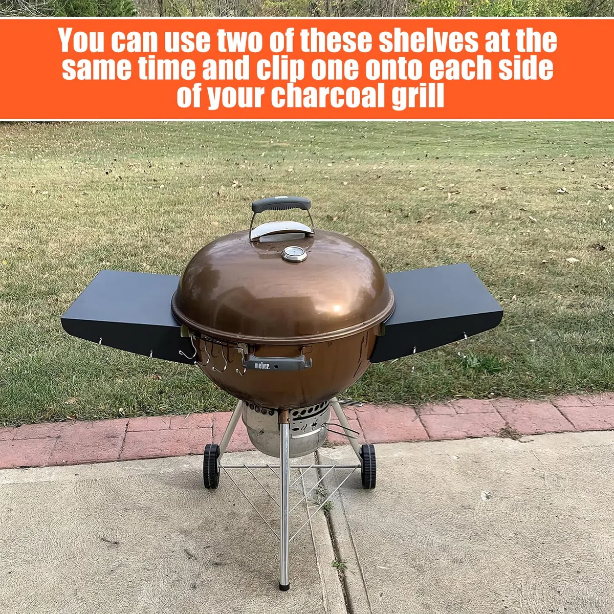 GFTIME 57cm Placa caliente para Parrilla Weber Master Touch de y Parrillas de Carbón Hervidor Originales, Parrilla de Carbón Napoleón de 57 cm, Pliegues de Mesa para Barbacoa al Aire Libre