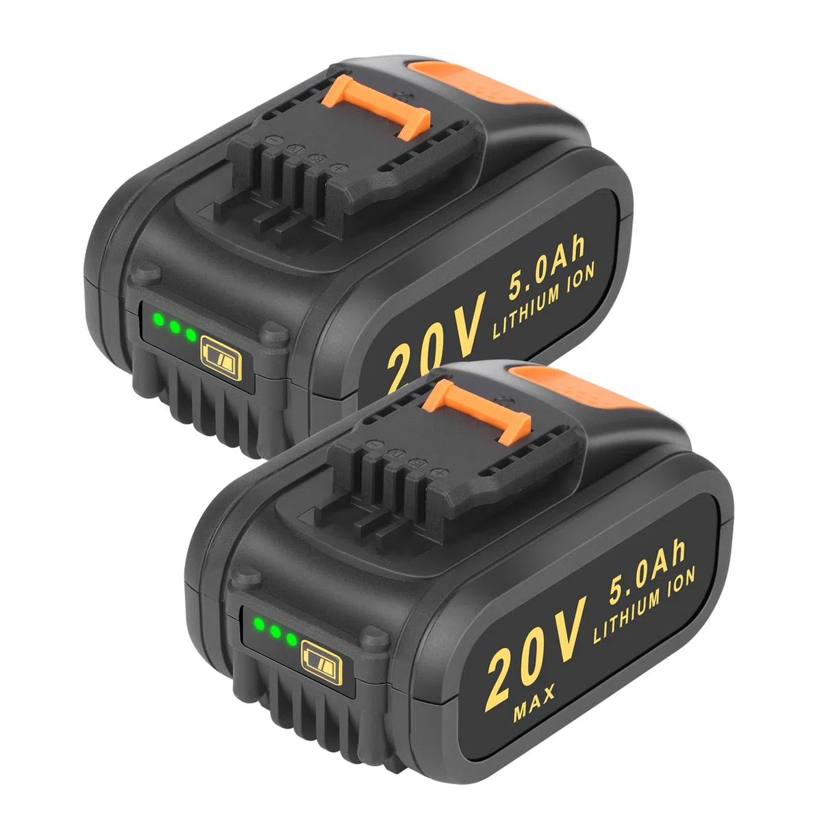 2X 5.0Ah Batería de Repuesto para Worx Batería 20V Batería Recargable Lithium Bateria Compatible para Worx 20 Volt WA3551 WA3553 WA3572 WA3641 WX390 WX176 WX178 Batería
