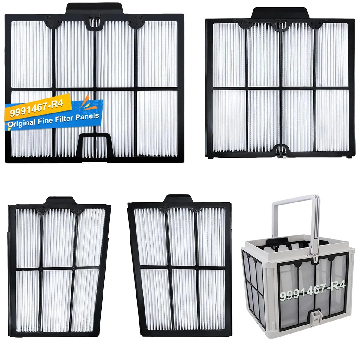 Paneles de Filtro ultrafinos compatibles con limpiadores robóticos de Piscinas Dolphin, reemplaza la Pieza #9991467-R4, Filtro de Cartucho Plisado de Repuesto para Dolphin S200, Proteus DX4, Active