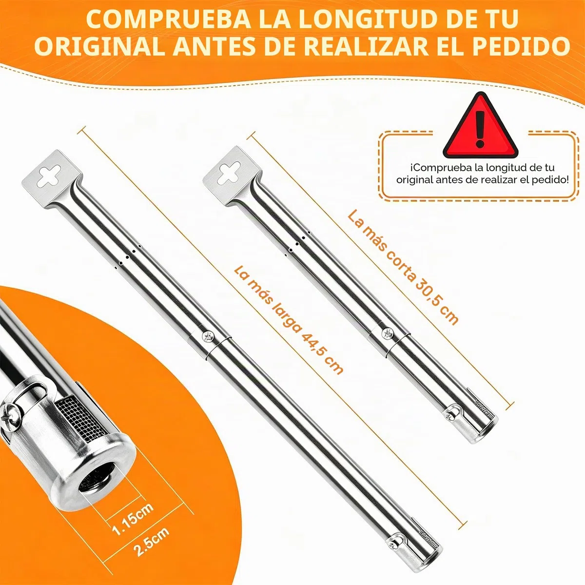 GFTIME Kit de Barbacoa Piezas de Repuesto Quemadores de Gas & Placa de Calor & Tubo Cruzado Barbacoa de Gas para Charbroil 463420507, 463420509, 463460708, 463460710 Parrilla Accesorios (4)