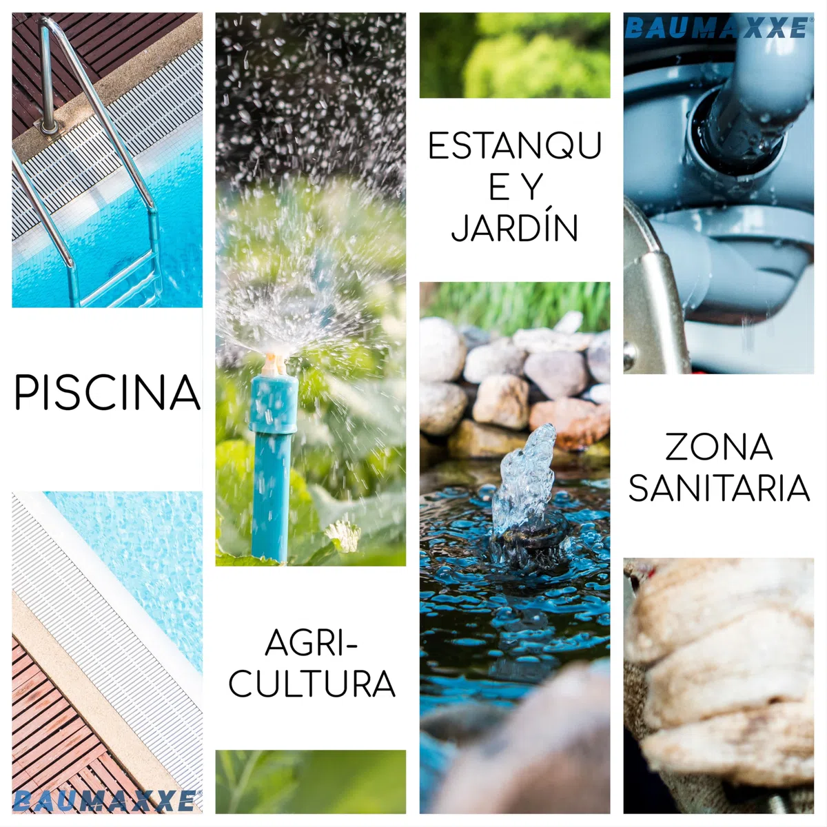 Manguito PVC para encolar con visor transparente I Unión recta DN50 50 mm (1 1/2") PN16 PVC-U I Racor para tubería de presión en piscinas y riego I bm325