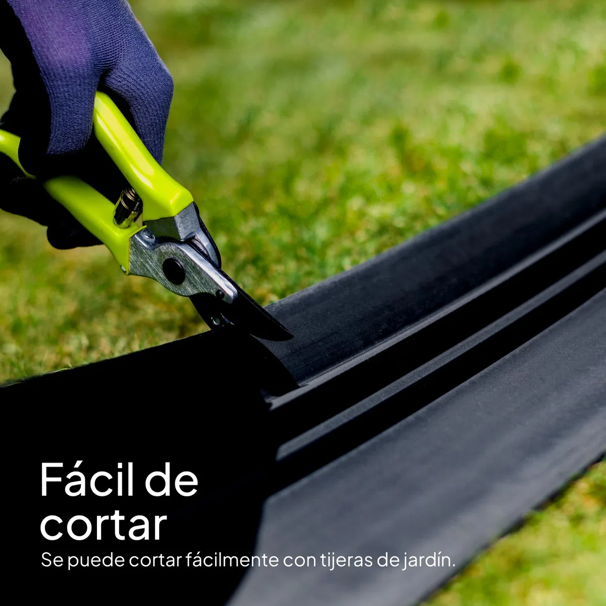 UNIGARDIA Flexible Borde Jardín Exterior 10 m, Altura 20 cm - Borde para Césped de Plástico Reciclado, Fácil Instalación, Duración mínima de 30 años, Suficientemente Fuerte Bordura Jardín, Negro