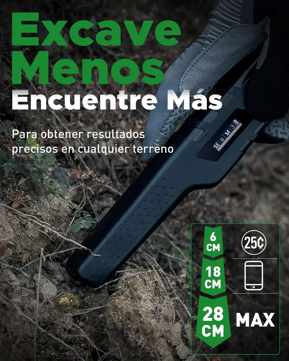 Hazlewolke Pinpointer Detector de Metales - Recargable - Completamente Impermeable, con un Solo Clic para Eliminar Interferencias, Accesorios de Localizador de Precisión para Adultos y Niños