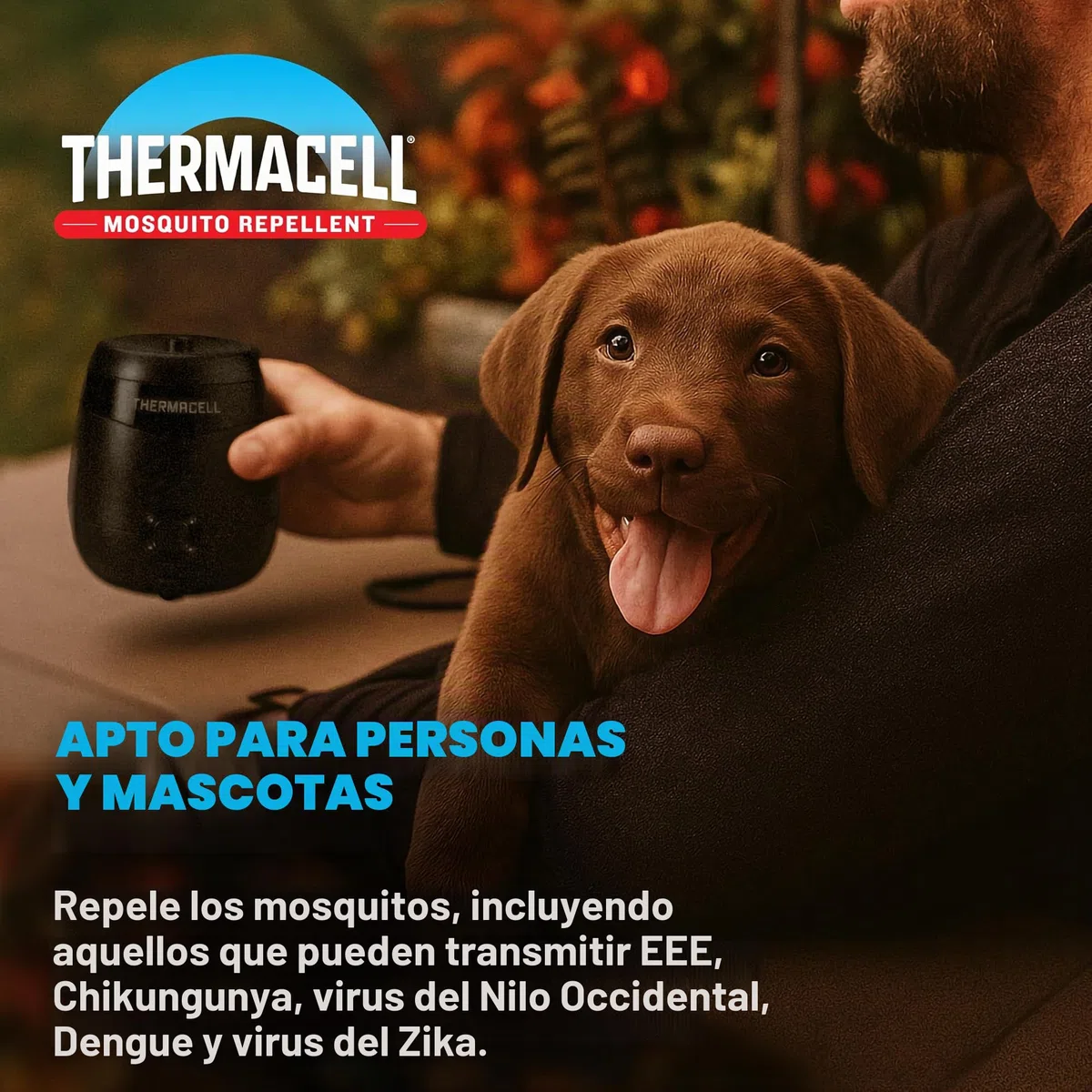 Thermacell E65XA - Repelente de Mosquitos Recargable con estación de Acoplamiento