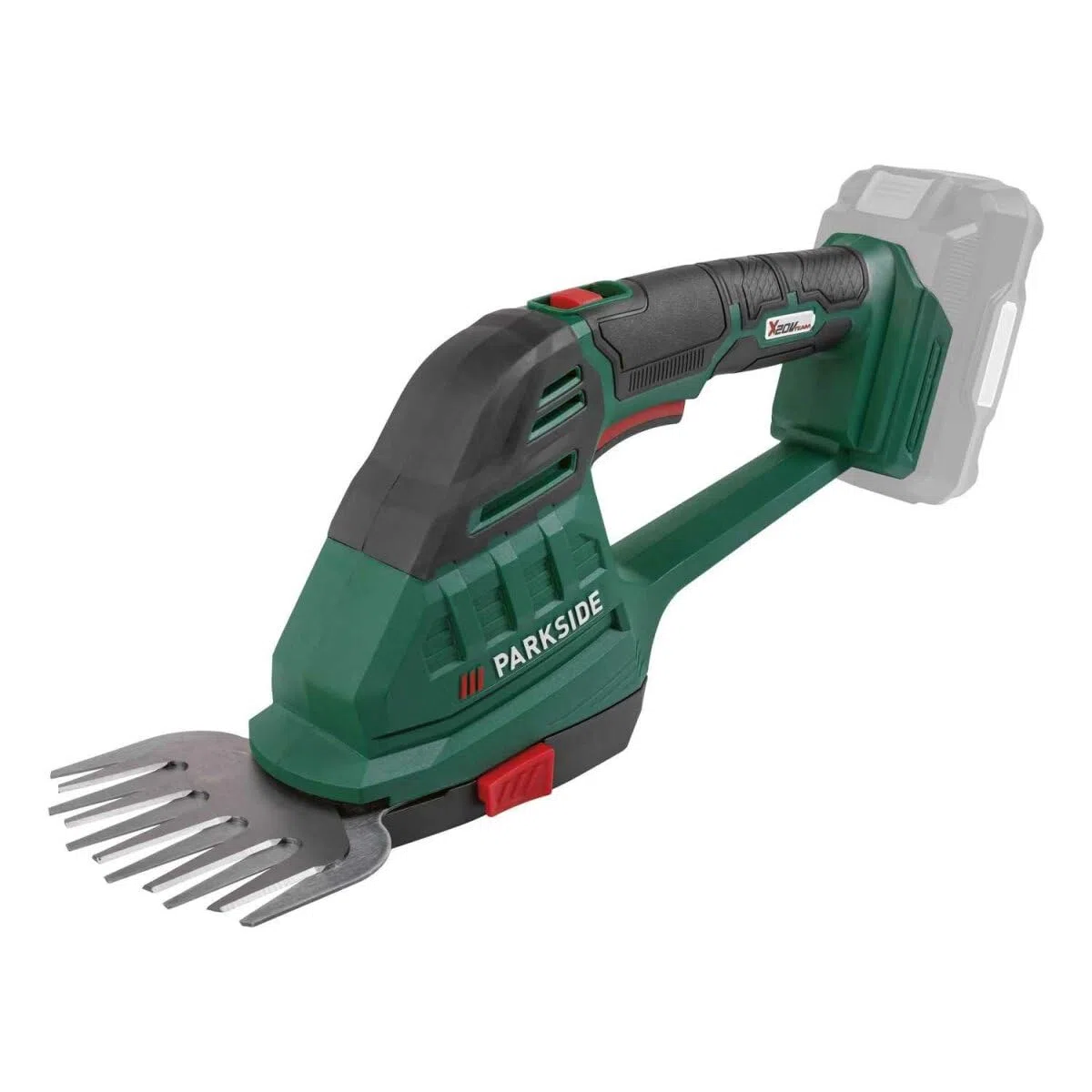 PARKSIDE PAGS 20-Li - Tijeras para césped y arbustos a batería de 20 V, sin batería y cargador X20 V Team