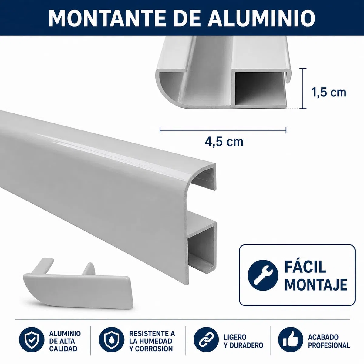Cortinas Exterior Puerta de Cordon | 72 Tiras Plastico PVC y Barra Aluminio | Ideal para Terraza y Porche | Antimoscas | Blanco-Gris | 210 * 90