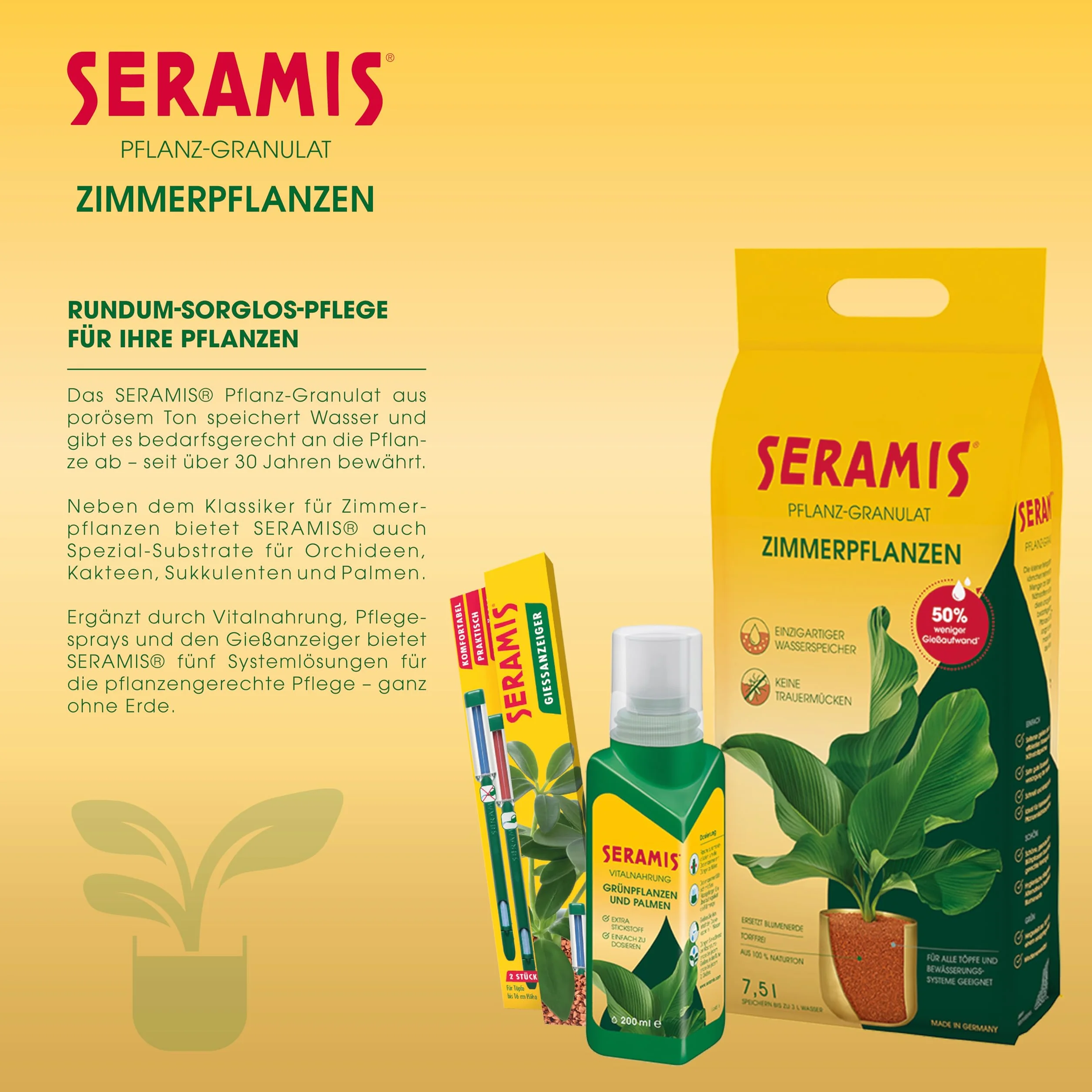 Seramis granulado para Plantas Interiores, 2,5 l – gránulos de Arcilla expandida para el Almacenamiento de Agua y de los nutrientes Importantes