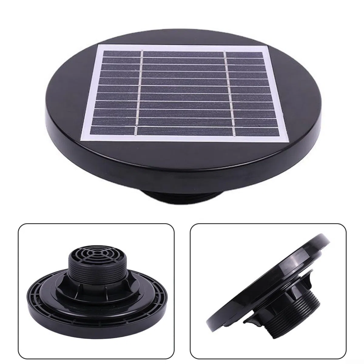 HpLive Ventilador solar para techo, para barco, RV, invernadero, cobertizo, caravana