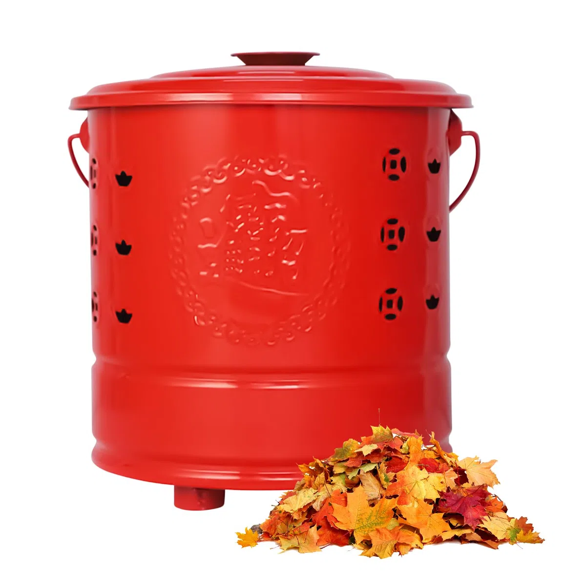 Cubo Quemador De Papel | Incinerador De Acero Inoxidable para Quemar Papel - Barril Tradicional para Residuos Madera Hojas Dinero Ancestral